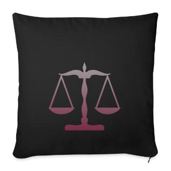 rechtsanwalt anwalt lawyer judge richter law justi - Sofakissenbezug 45 x 45 cm - Schwarz - Vorne