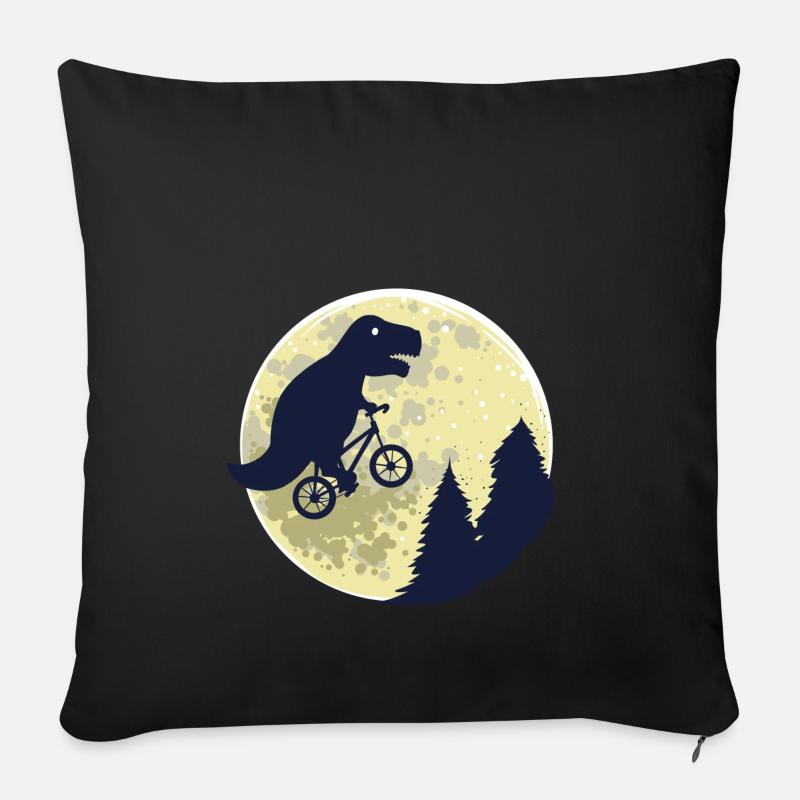 Dinosaurier Mond lustig T-Rex Geschenk Geburt - Sofakissenbezug 45 x 45 cm - Schwarz