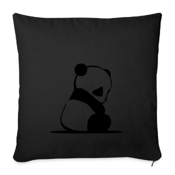 panda - Sofa pillowcase 17,3'' x 17,3'' (45 x 45 cm) - black - Front