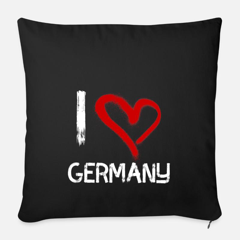I love Germany - Sofakissenbezug 45 x 45 cm - Schwarz