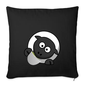 thé tea breakfast fruehstueck café café87 - Housse de coussin décorative 45 x 45 cm - noir - Devant