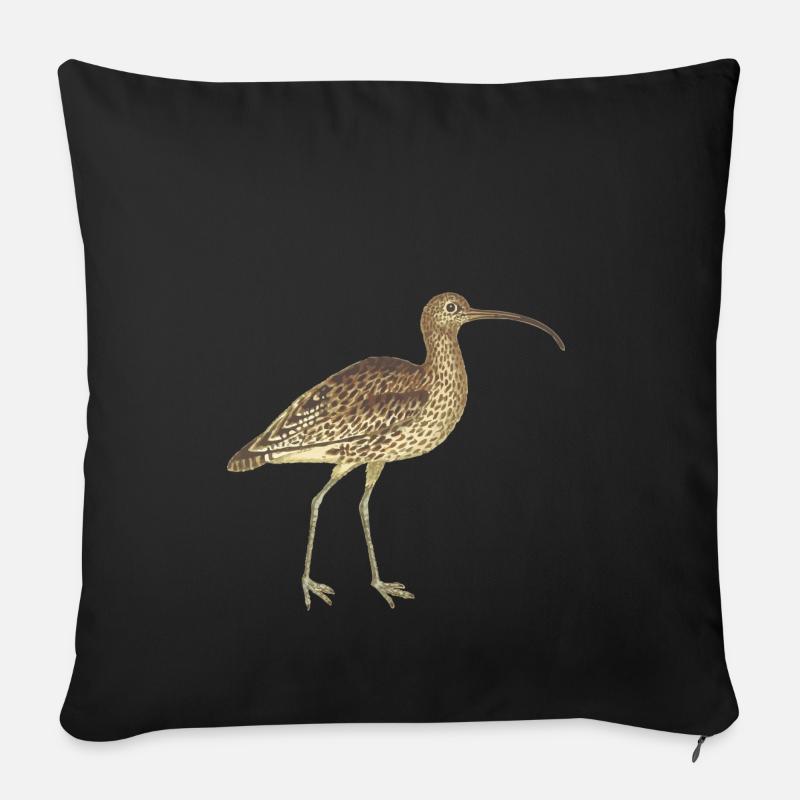bird - Sofa pillowcase 17,3'' x 17,3'' (45 x 45 cm) - black
