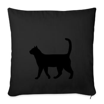 Kitten cat cats cats - Sofa pillowcase 17,3'' x 17,3'' (45 x 45 cm) - black - Front