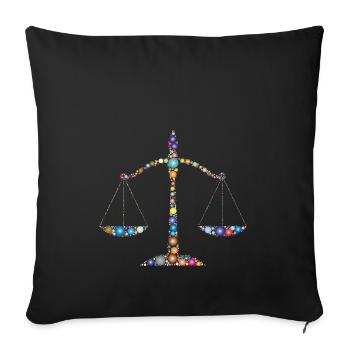 rechtsanwalt anwalt lawyer judge richter law justi - Sofakissenbezug 45 x 45 cm - Schwarz - Vorne