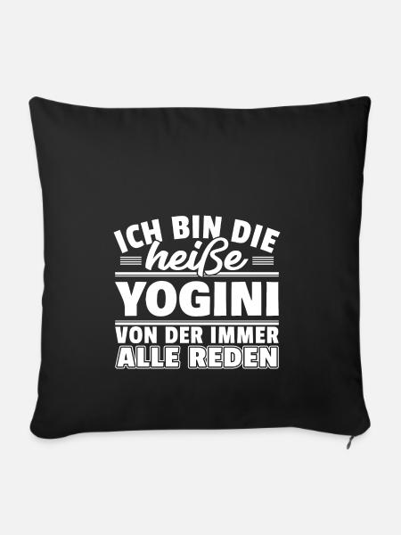 Heiße Yogini - Sofakissenbezug 45 x 45 cm - Schwarz