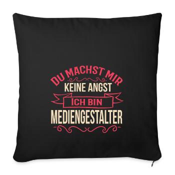 Mediengestalter Bild Ton Beruf T-Shirts Geschenk - Sofakissenbezug 45 x 45 cm - Schwarz - Vorne