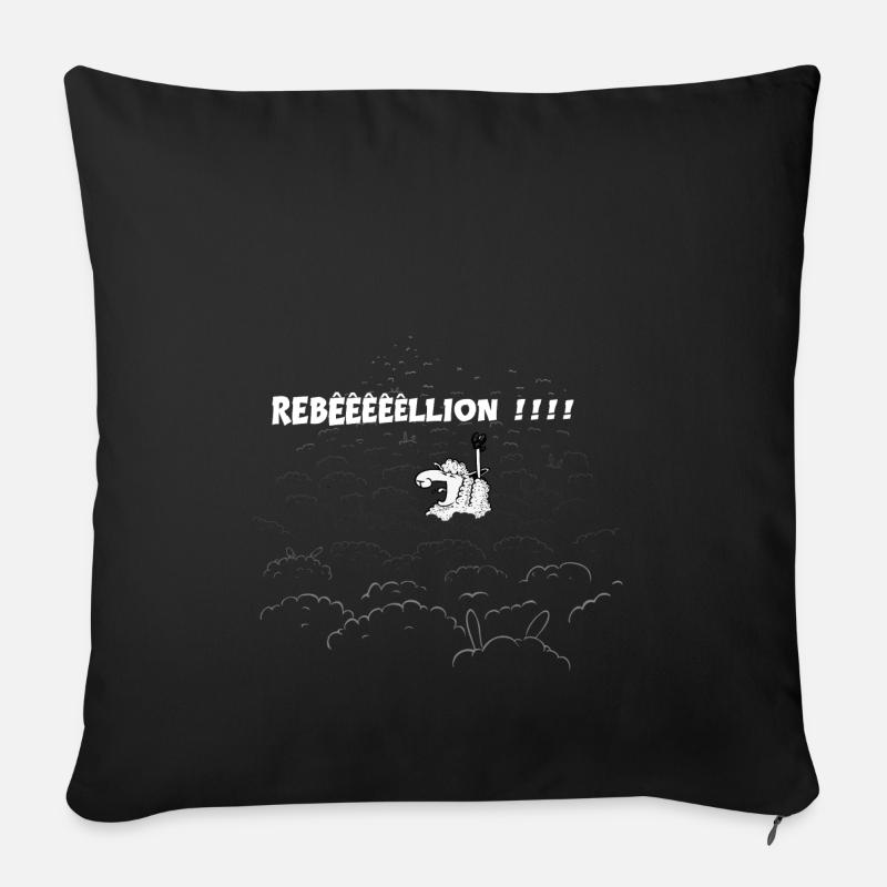 Rebeeellion - Housse de coussin décorative 45 x 45 cm - noir