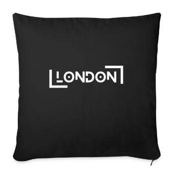 Londres - Housse de coussin décorative 45 x 45 cm - noir - Devant