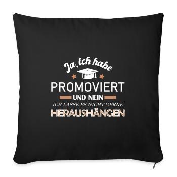 Doctorate doctor university graduation gift - Sofa pillowcase 17,3'' x 17,3'' (45 x 45 cm) - black - Front