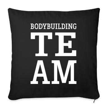 Équipe de musculation - Housse de coussin décorative 45 x 45 cm - noir - Devant