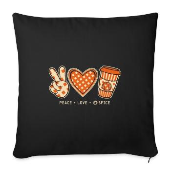 Pumpkin Spice Latte Pumpkin Autumn Aesthetics - Sofa pillowcase 17,3'' x 17,3'' (45 x 45 cm) - black - Front