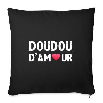 Valentine's Day Humor Love Blanket For Couples - Sofa pillowcase 17,3'' x 17,3'' (45 x 45 cm) - black - Front