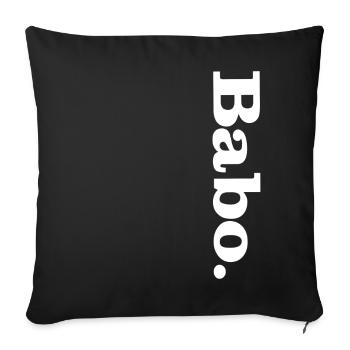 babo, boss, chef, cool, patron, écriture, sort - Housse de coussin décorative 45 x 45 cm - noir - Devant
