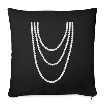 Pearl chain - Sofa pillowcase 17,3'' x 17,3'' (45 x 45 cm) - black - Front