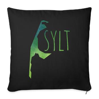 sylt - Housse de coussin décorative 45 x 45 cm - noir - Devant