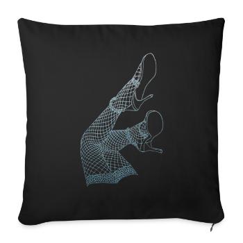 Halterlose Strümpfe 01 - Stockings 01 - Sofakissenbezug 45 x 45 cm - Schwarz - Vorne