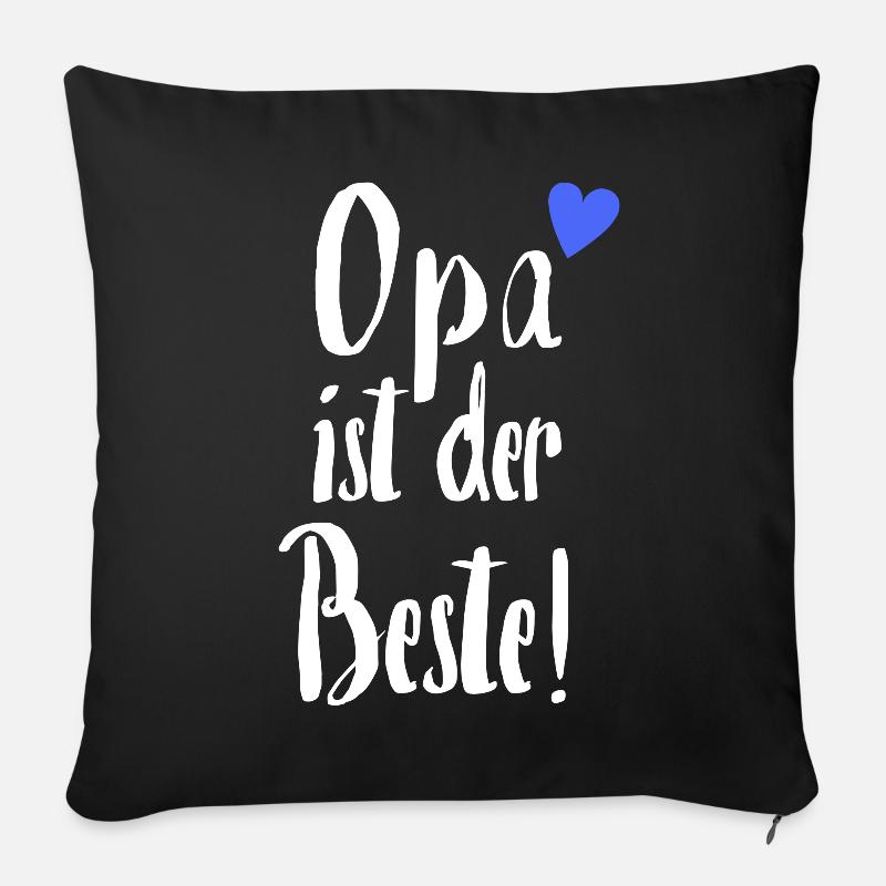 Opa ist der Beste | Bester Opa Geschenk für Opa - Sofakissenbezug 45 x 45 cm - Schwarz