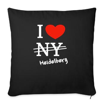 J'adore Heidelberg - J'adore Heidelberg - Housse de coussin décorative 45 x 45 cm - noir - Devant
