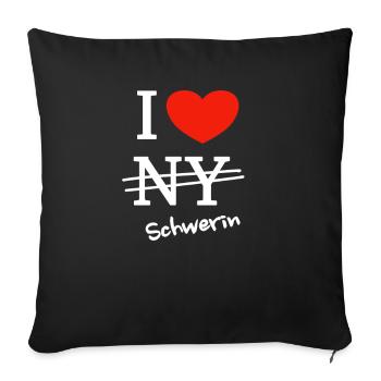 J'adore Schwerin - Housse de coussin décorative 45 x 45 cm - noir - Devant