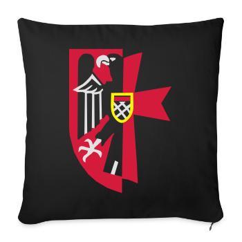 Manteau de Sudètes - Housse de coussin décorative 45 x 45 cm - noir - Devant