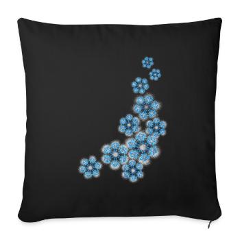 flocons de neige - Housse de coussin décorative 45 x 45 cm - noir - Devant