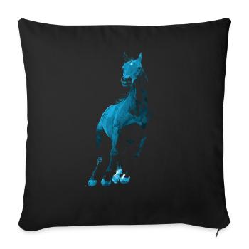 Horse - Sofa pillowcase 17,3'' x 17,3'' (45 x 45 cm) - black - Front