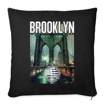 Brooklyn Birdge - Housse de coussin décorative 45 x 45 cm - noir - Devant