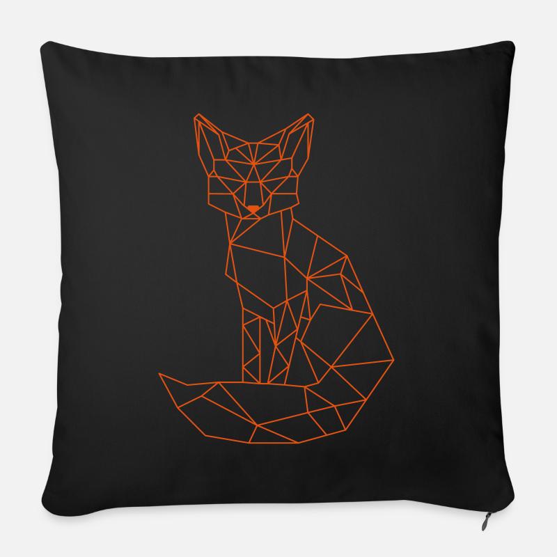 Fuchs - Sofakissenbezug 45 x 45 cm - Schwarz