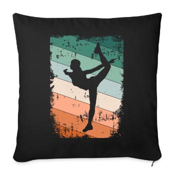 Ballet Ballerina Dancer - Sofa pillowcase 17,3'' x 17,3'' (45 x 45 cm) - black - Front