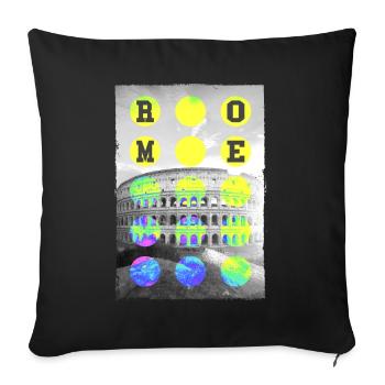 Rome Rome Italy City Skyline Home Love Holiday - Sofa pillowcase 17,3'' x 17,3'' (45 x 45 cm) - black - Front