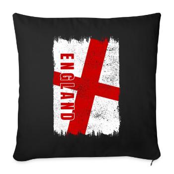 England flag - Sofa pillowcase 17,3'' x 17,3'' (45 x 45 cm) - black - Front