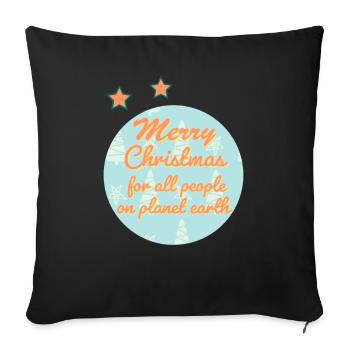 Christmas greetings for global celebrations - Sofa pillowcase 17,3'' x 17,3'' (45 x 45 cm) - black - Front