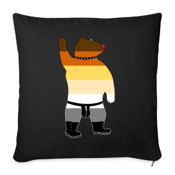Gay Bear - Sofa pillowcase 17,3'' x 17,3'' (45 x 45 cm) - black - Front