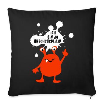 Monster Ungeheuer Zombie Comic cool lustige Quotes - Sofakissenbezug 45 x 45 cm - Schwarz - Vorne