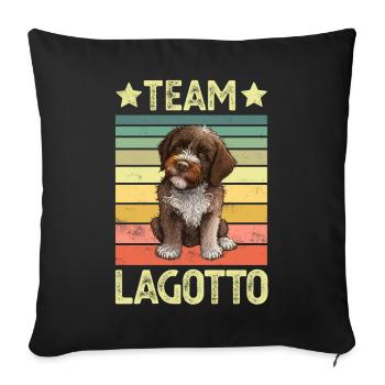 Chien Lagotto Romagnolo - Housse de coussin décorative 45 x 45 cm - noir - Devant
