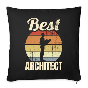 Great architect - Sofa pillowcase 17,3'' x 17,3'' (45 x 45 cm) - black - Front