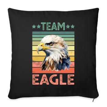 Eagle - Sofa pillowcase 17,3'' x 17,3'' (45 x 45 cm) - black - Front