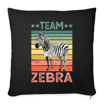 Zebra - Sofakissenbezug 45 x 45 cm - Schwarz - Vorne