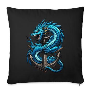 Sea Dragon - Sofa pillowcase 17,3'' x 17,3'' (45 x 45 cm) - black - Front