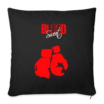 Boxing Blood Sweat And Tears - Sofa pillowcase 17,3'' x 17,3'' (45 x 45 cm) - black - Front