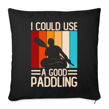 Humor Paddle Paddleboard for Amateurs - Sofa pillowcase 17,3'' x 17,3'' (45 x 45 cm) - black - Front