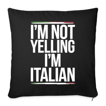T-shirt graphique Bold Italian Pride - Housse de coussin décorative 45 x 45 cm - noir - Devant
