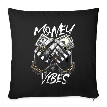 Geld Vibes Motiv Money Vibes - Housse de coussin décorative 45 x 45 cm - noir - Devant