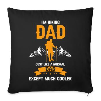 Cool Randonnée Papa Outdoor Mountain Explorer - Housse de coussin décorative 45 x 45 cm - noir - Devant