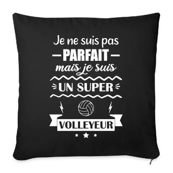 Super Volleyball Sport Beach Volleyball Volleyball - Sofa pillowcase 17,3'' x 17,3'' (45 x 45 cm) - black - Front