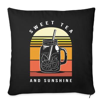 Thé Chai - Housse de coussin décorative 45 x 45 cm - noir - Devant
