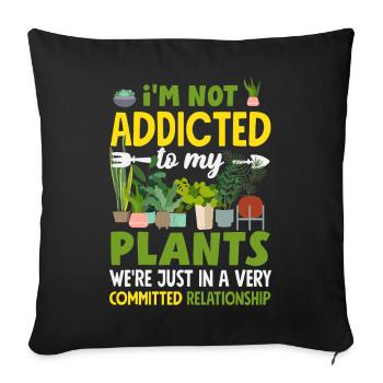 Garden & Plant Lovers Gifts - Sofa pillowcase 17,3'' x 17,3'' (45 x 45 cm) - black - Front