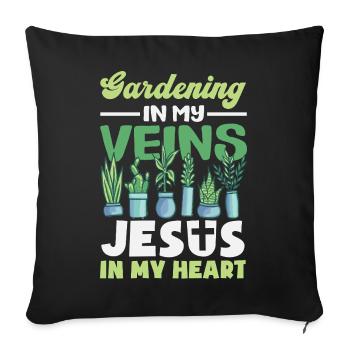 Garden & Plant Lovers Gifts - Sofa pillowcase 17,3'' x 17,3'' (45 x 45 cm) - black - Front