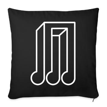 Musical Notes Illusion Gift for Musician Singer - Sofa pillowcase 17,3'' x 17,3'' (45 x 45 cm) - black - Front