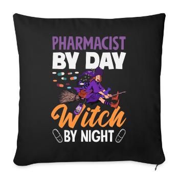 Apotheker Pharmazeutisch-technischer - Sofakissenbezug 45 x 45 cm - Schwarz - Vorne